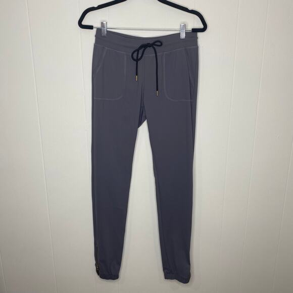 Zyia Active Pants Womens XS Gray Everywhere Jogger Peak Gold Zipper Drawstring - Picture 1 of 10